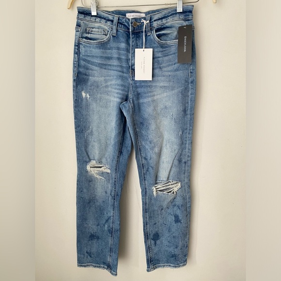 Flying Monkey Jeans Women’s 28 Distressed Blue Jeans Distressed Denim NWT - Picture 1 of 10